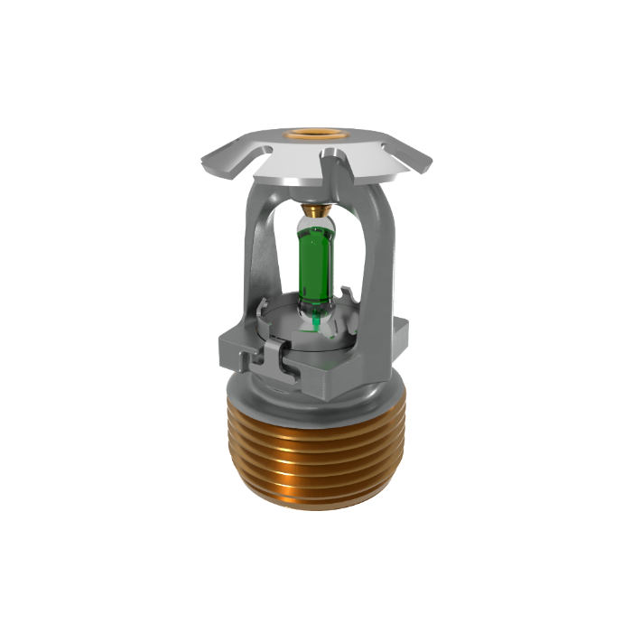 Viking® VK1201, Conventional, 8.0K, SR, 3/4" NPT, Chrome, 200 Degree 23911FE Fire Sprinkler Head