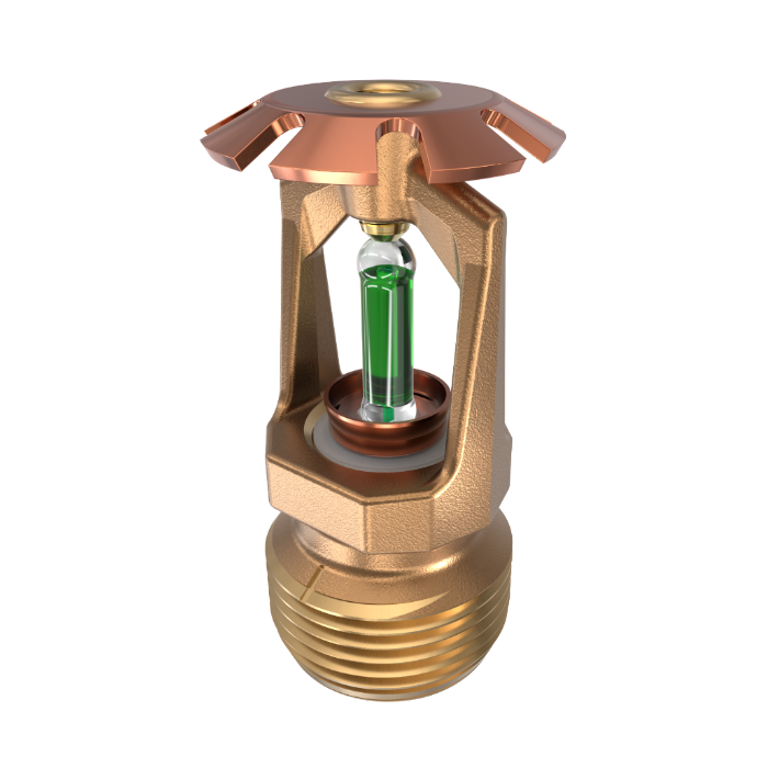 Viking® VK120, Model M, 8.0K, Standard, Conventional, SR, 3/4" NPT, Brass, 200 Degree 18270AE Fire Sprinkler Head