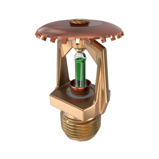 Viking® VK124, Micromatic® HP High Pressure 250 PSI, 5.6K, Standard, Upright, SR, 1/2" NPT, Brass, 200 Degree 09993AE Fire Sprinkler Head