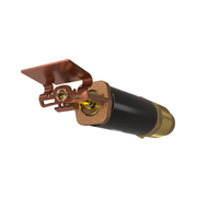 Viking® VK152, Standard, Dry Sprinkler, 5.6K, Horizontal Sidewall, SR, 1” NPT, Plain Barrel, Brass, 175 Degree, 12” Length, 07858UAD12 Fire Sprinkler Head