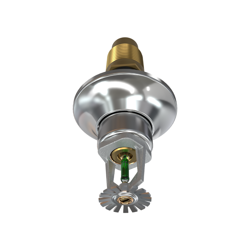 Viking® VK154, Standard, Dry Sprinkler, 5.6K, Pendent, SR, 1” NPT, Standard Adjustable, Chrome, 200 Degree, 18” Length, 07740UFE18 Fire Sprinkler Head