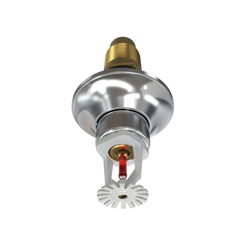 Viking® VK154, Standard, Dry Sprinkler, 5.6K, Pendent, SR, 1” NPT, Standard Adjustable, White with Chrome Escutcheon, 155 Degree, 24” Length, 07740UMFB/W24 Fire Sprinkler Head - WeSupplyIt.com