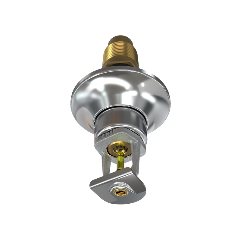 Viking® VK157, Standard, Dry Sprinkler, 5.6K, Vertical Sidewall, SR, 1” NPT, Standard Adjustable, Chrome, 175 Degree, 6” Length, 09123UFD06 Fire Sprinkler Head