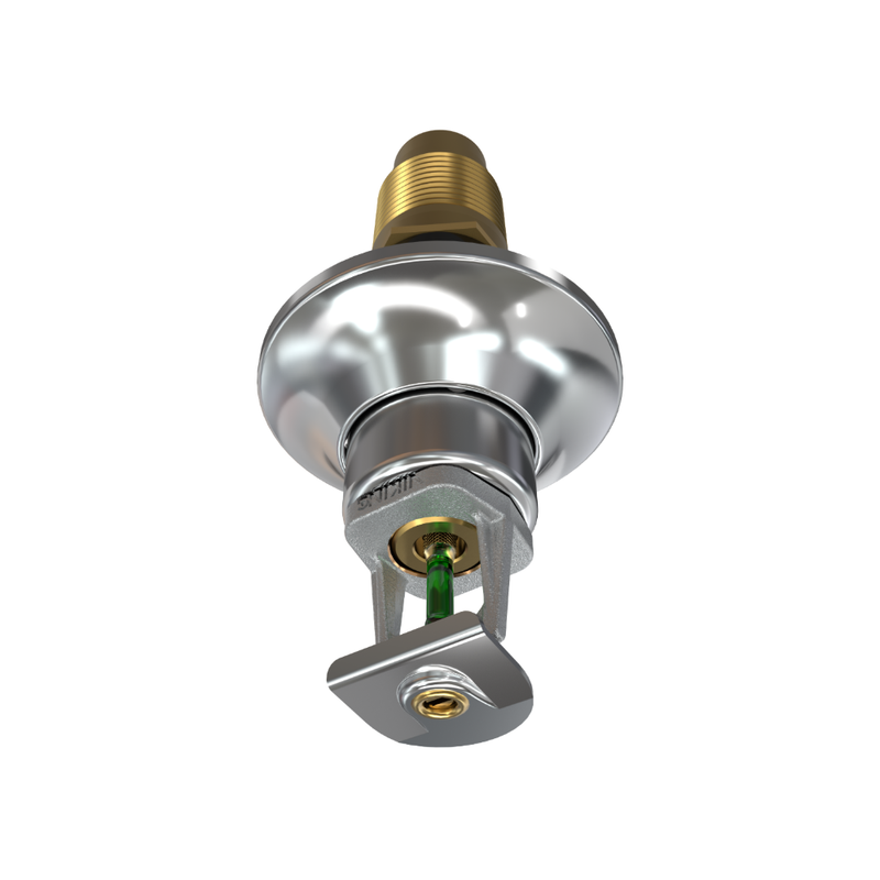 Viking® VK157, Standard, Dry Sprinkler, 5.6K, Vertical Sidewall, SR, 1” NPT, Standard Adjustable, Chrome, 200 Degree, 24” Length, 09123UFE24 Fire Sprinkler Head