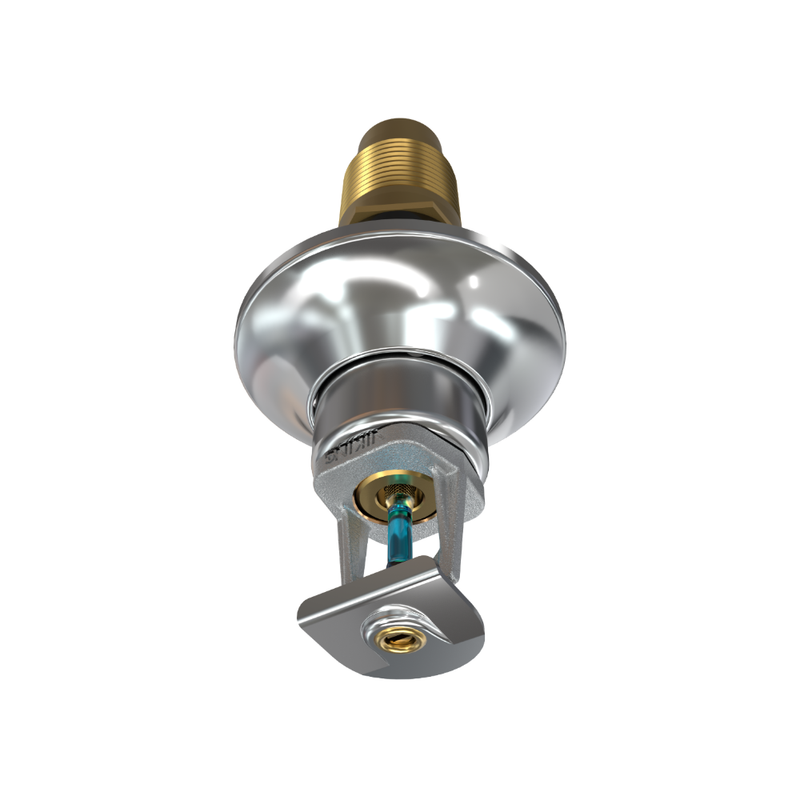 Viking® VK157, Standard, Dry Sprinkler, 5.6K, Vertical Sidewall, SR, 1” NPT, Standard Adjustable, Chrome, 286 Degree, 6” Length, 09123UFG06 Fire Sprinkler Head