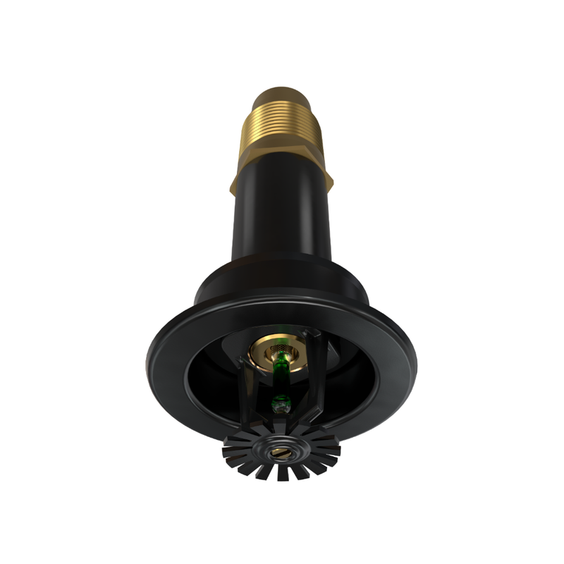 Viking® VK158, Standard, Dry Sprinkler, 5.6K, Pendent, SR, 1” NPT, Recessed Adjustable, Black, 200 Degree, 6” Length, 06530UME/B06 Fire Sprinkler Head