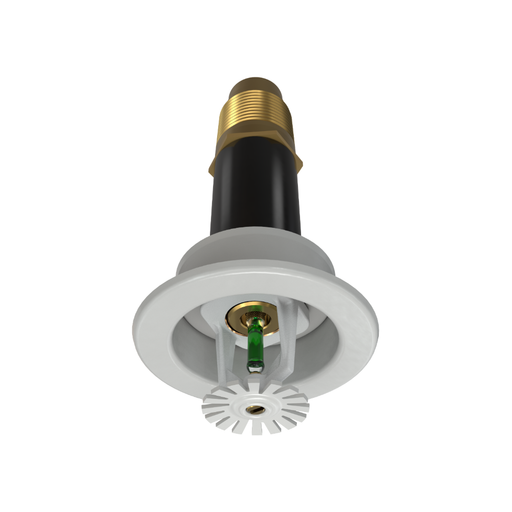 Viking® VK158, Standard, Dry Sprinkler, 5.6K, Pendent, SR, 1” NPT, Recessed Adjustable, White, 200 Degree, 6” Length, 06530UME/W06 Fire Sprinkler Head