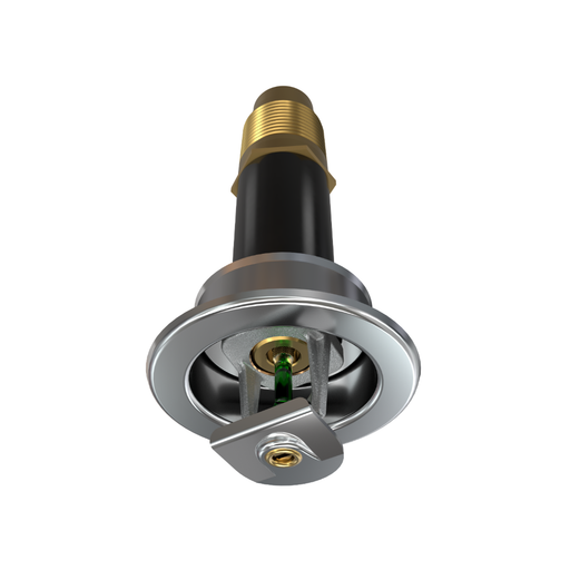 Viking® VK161, Standard, Dry Sprinkler, 5.6K, Vertical Sidewall, SR, 1” NPT, Recessed Adjustable, Chrome, 200 Degree, 12” Length, 09124UFE12 Fire Sprinkler Head