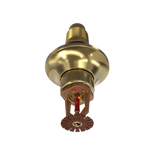 Viking® VK163, Standard, Dry Sprinkler, 8.0K, Pendent, SR, 1” NPT, Standard Adjustable, Brass, 155 Degree, 18” Length, 12810UAB18 Fire Sprinkler Head