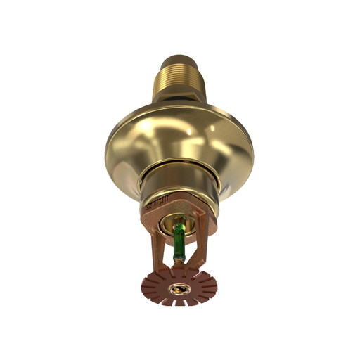 Viking® VK163, Standard, Dry Sprinkler, 8.0K, Pendent, SR, 1” NPT, Standard Adjustable, Brass, 200 Degree, 18” Length, 12810UAE18 Fire Sprinkler Head