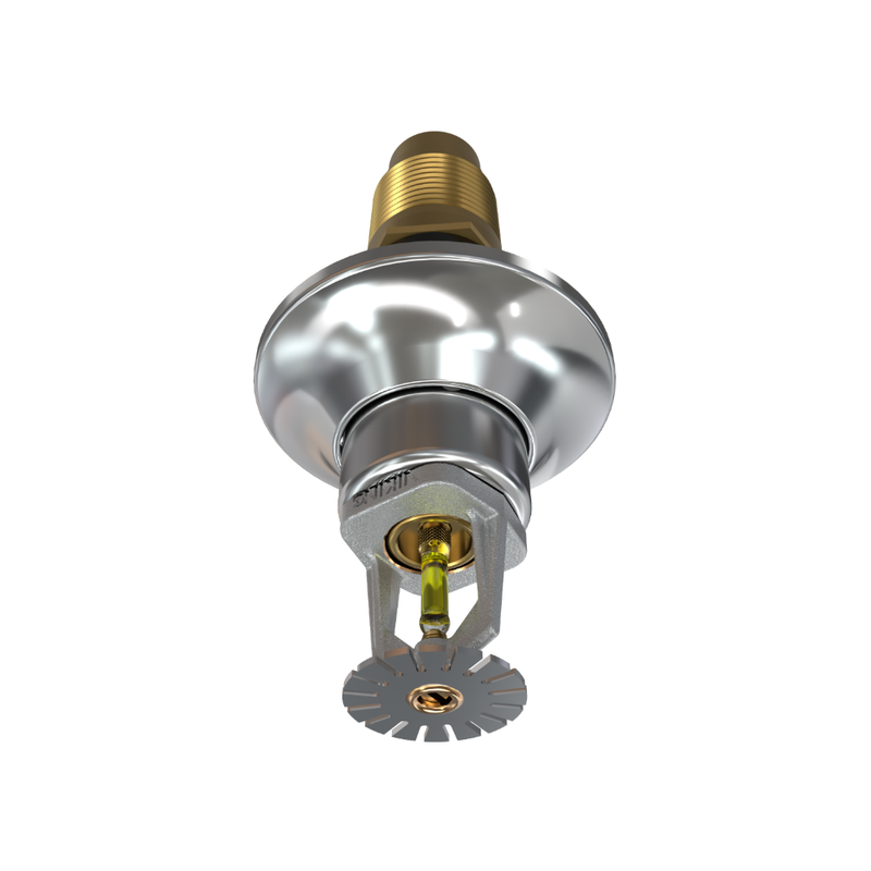 Viking® VK163, Standard, Dry Sprinkler, 8.0K, Pendent, SR, 1” NPT, Standard Adjustable, Chrome, 175 Degree, 24” Length, 12810UFD24 Fire Sprinkler Head - WeSupplyIt.com