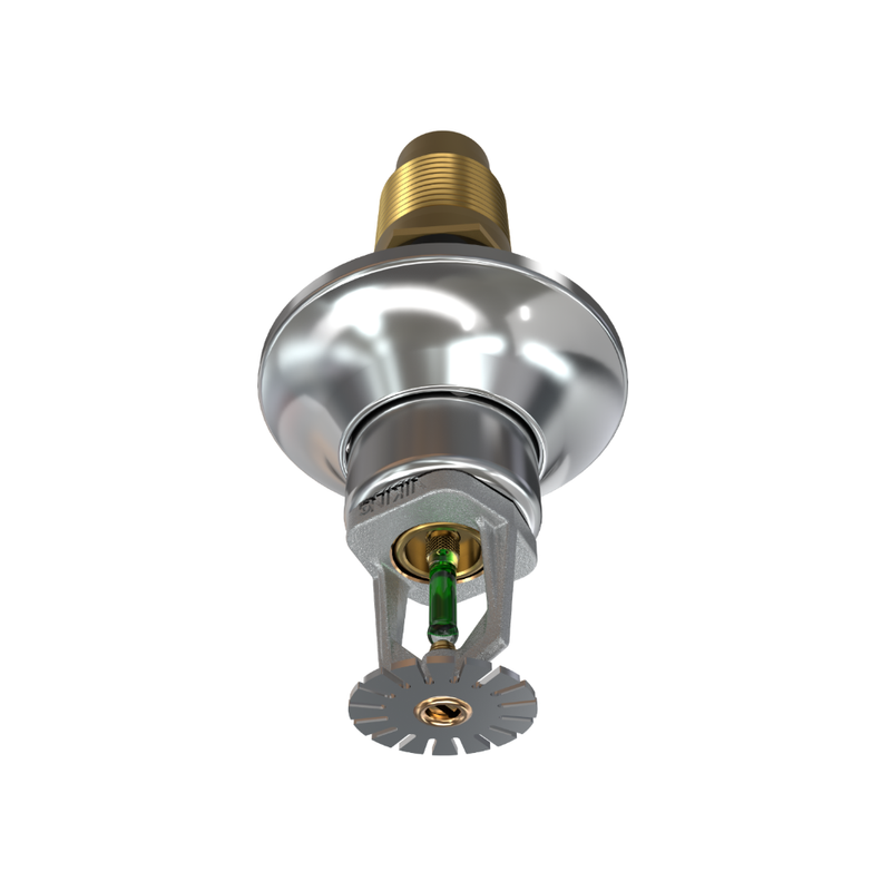Viking® VK163, Standard, Dry Sprinkler, 8.0K, Pendent, SR, 1” NPT, Standard Adjustable, Chrome, 200 Degree, 24” Length, 12810UFE24 Fire Sprinkler Head - WeSupplyIt.com