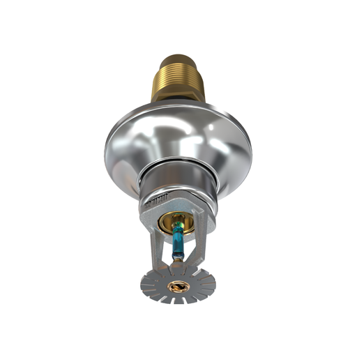 Viking® VK163, Standard, Dry Sprinkler, 8.0K, Pendent, SR, 1” NPT, Standard Adjustable, Chrome, 286 Degree, 12” Length, 12810UFG12 Fire Sprinkler Head