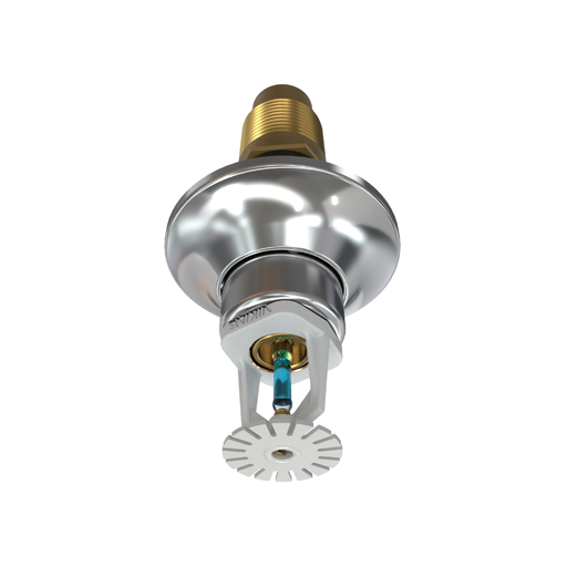 Viking® VK163, Standard, Dry Sprinkler, 8.0K, Pendent, SR, 1” NPT, Standard Adjustable, White with Chrome Escutcheon, 286 Degree, 18” Length, 12810UMFG/W18 Fire Sprinkler Head
