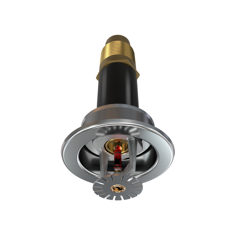 Viking® VK164, Standard, Dry Sprinkler, 8.0K, Pendent, SR, 1” NPT, Recessed Adjustable, Chrome, 155 Degree, 6” Length, 12811UFB06 Fire Sprinkler Head