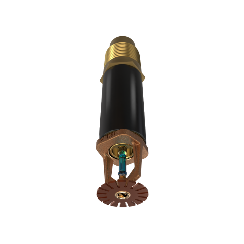 Viking® VK166, Standard, Dry Sprinkler, 8.0K, Pendent, SR, 1” NPT, Plain Barrel, Brass, 286 Degree, 12” Length, 12741UAG12 Fire Sprinkler Head