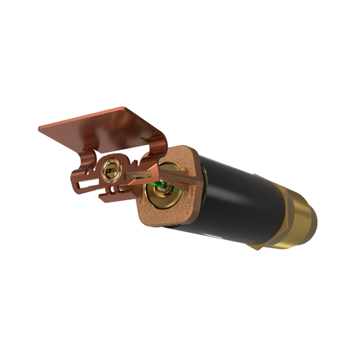 Viking® VK174, Standard, Dry Sprinkler, 5.6K, Plain Barrel, Horizontal Sidewall, QR, 1” NPT, Brass, 200 Degree, 18” Length, 08388UAE18 Fire Sprinkler Head