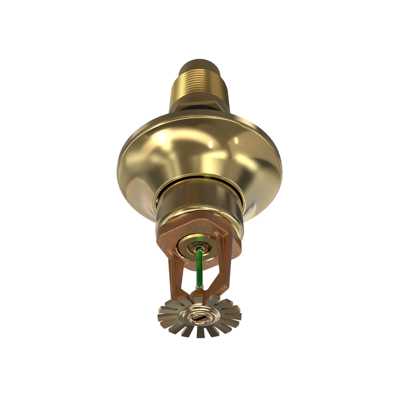 Viking® VK176, Standard, Dry Sprinkler, 5.6K, Standard Adjustable, Pendent, QR, 1” NPT, Brass, 200 Degree, 12” Length, 08383UAE12 Fire Sprinkler Head - WeSupplyIt.com