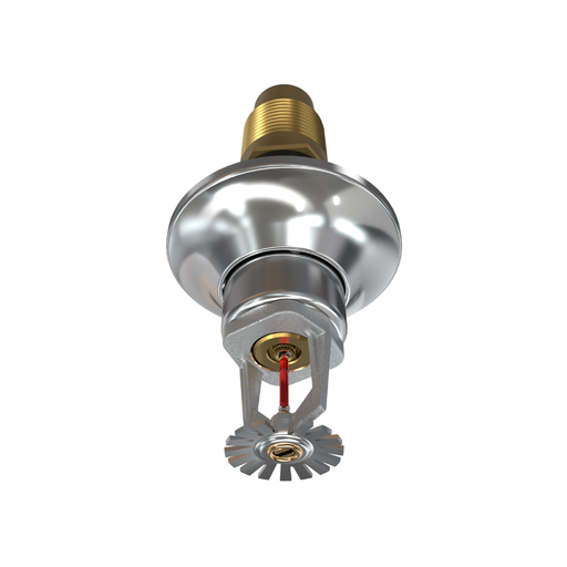 Viking® VK176, Standard, Dry Sprinkler, 5.6K, Standard Adjustable, Pendent, QR, 1” NPT, Chrome, 155 Degree, 12” Length, 08383UFB12 Fire Sprinkler Head
