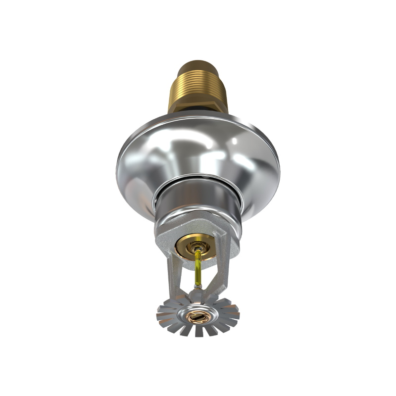 Viking® VK176, Standard, Dry Sprinkler, 5.6K, Standard Adjustable, Pendent, QR, 1” NPT, Chrome, 175 Degree, 24” Length, 08383UFD24 Fire Sprinkler Head - WeSupplyIt.com