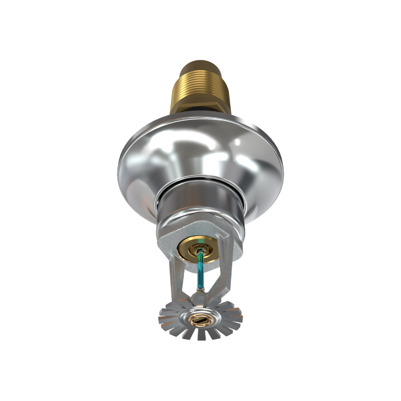 Viking® VK176, Standard, Dry Sprinkler, 5.6K, Standard Adjustable, Pendent, QR, 1” NPT, Chrome, 286 Degree, 24” Length, 08383UFG24 Fire Sprinkler Head - WeSupplyIt.com