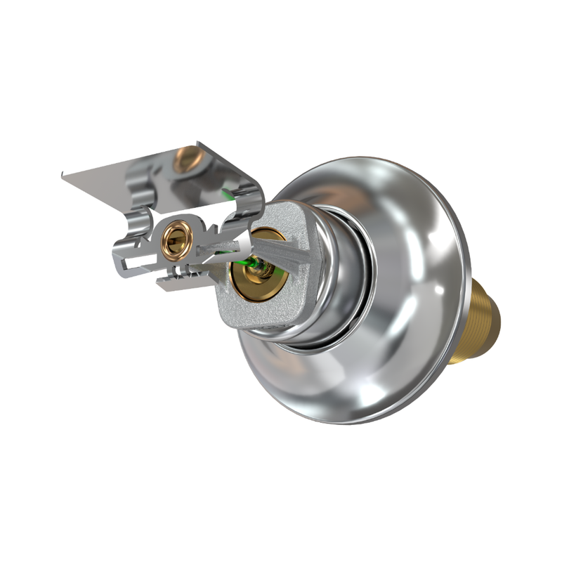 Viking® VK178, Standard, Dry Sprinkler, 5.6K, Standard Adjustable, Horizontal Sidewall, QR, 1” NPT, Chrome, 200 Degree, 24” Length, 08384UFE24 Fire Sprinkler Head - WeSupplyIt.com