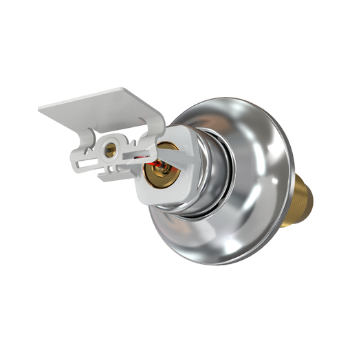 Viking® VK178, Standard, Dry Sprinkler, 5.6K, Standard Adjustable, Horizontal Sidewall, QR, 1” NPT, White With Chrome Escutcheon, 155 Degree, 18” Length, 08384UMFB/W18 Fire Sprinkler Head