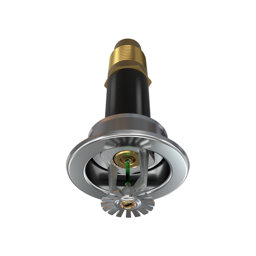 Viking® VK180, Standard, Dry Sprinkler, 5.6K, Recessed Adjustable, Pendent, QR, 1” NPT, Chrome, 200 Degree, 12” Length, 08385UFE12 Fire Sprinkler Head