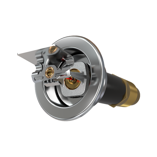 Viking® VK182, Standard, Dry Sprinkler, 5.6K, Recessed Adjustable, Horizontal Sidewall, QR, 1” NPT, Chrome, 155 Degree, 6” Length, 08386UFB06 Fire Sprinkler Head