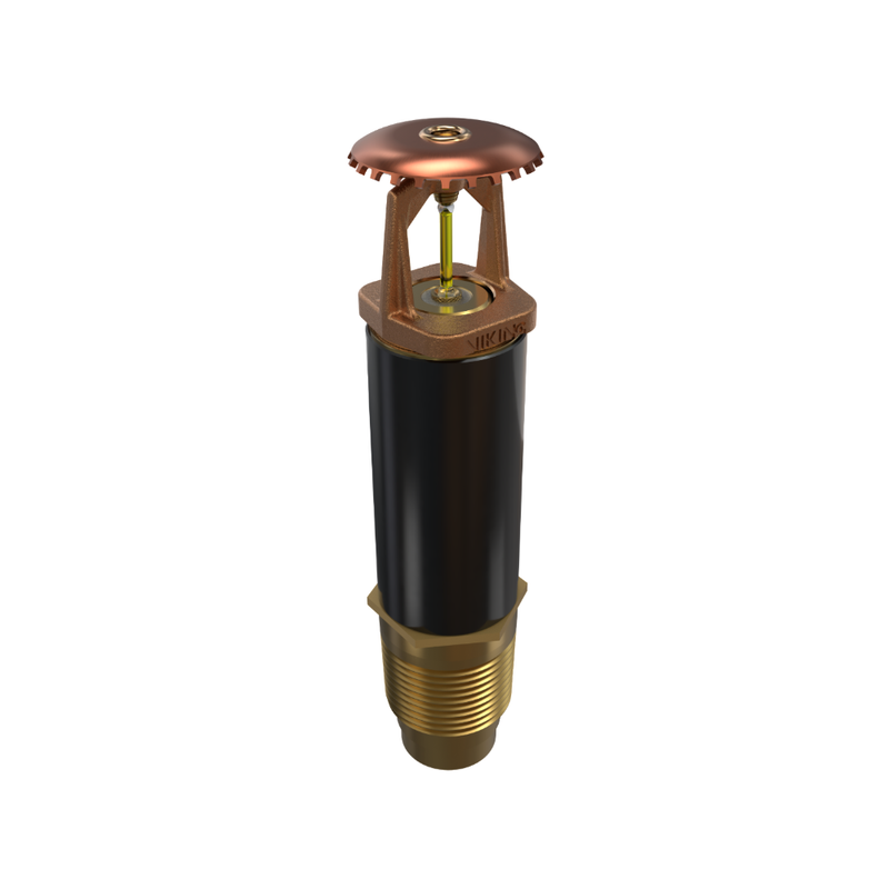 Viking® VK184, Standard, Dry Sprinkler, 5.6K, Upright, QR, 1” NPT, Plain Barrel, Brass, 175 Degree, 12” Length, 08417UAD12 Fire Sprinkler Head - WeSupplyIt.com