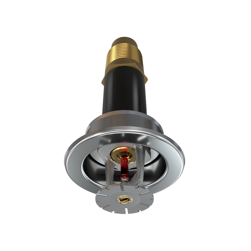 Viking® VK186, Extended Coverage, Dry Sprinkler, 5.6K, Recessed Adjustable, Pendent, SR/QR, 1” NPT, Chrome, 155 Degree, 24” Length, 10541UFB24 Fire Sprinkler Head - WeSupplyIt.com