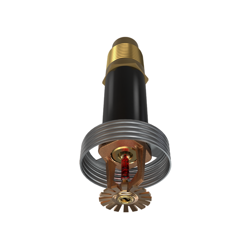 Viking® VK190, Standard, Dry Sprinkler, 5.6K, Domed Concealed Pendent, SR, 1” NPT, Brass, 155 Degree, 12” Length, 12421UAB12 Fire Sprinkler Head - WeSupplyIt.com
