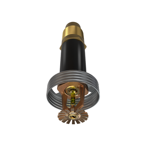 Viking® VK190, Standard, Dry Sprinkler, 5.6K, Domed Concealed Pendent, SR, 1” NPT, Brass, 175 Degree, 18” Length, 12421UAD18 Fire Sprinkler Head