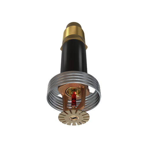 Viking® VK192, Standard, Dry Sprinkler, 8.0K, Domed Concealed Pendent, SR, 1” NPT, Brass, 155 Degree, 18” Length, 12424UAB18 Fire Sprinkler Head
