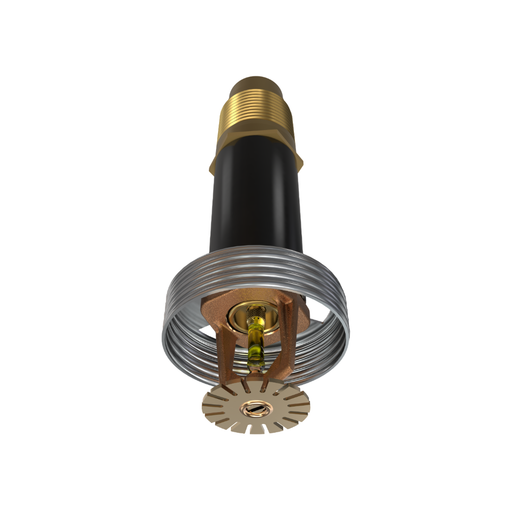 Viking® VK192, Standard, Dry Sprinkler, 8.0K, Domed Concealed Pendent, SR, 1” NPT, Brass, 175 Degree, 12” Length, 12424UAD12 Fire Sprinkler Head