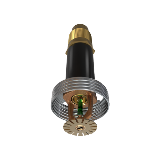 Viking® VK192, Standard, Dry Sprinkler, 8.0K, Domed Concealed Pendent, SR, 1” NPT, Brass, 200 Degree, 18” Length, 12424UAE18 Fire Sprinkler Head