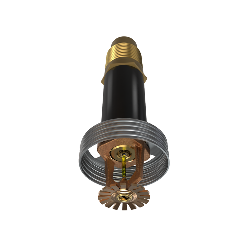 Viking® VK194, Standard, Dry Sprinkler, 5.6K, Domed Concealed, Pendent, QR, 1” NPT, Brass, 175 Degree, 18” Length, 12422UAD18 Fire Sprinkler Head - WeSupplyIt.com