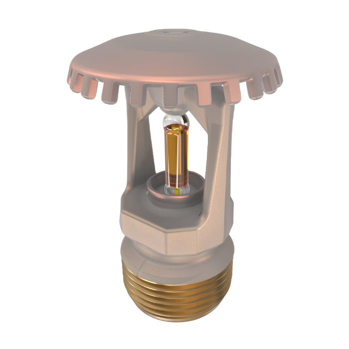 Viking® VK200, Model M, 8.0K, Standard, Upright, SR, 3/4" NPT, Wax Coated Brass, 135 Degree 18263CA Fire Sprinkler Head
