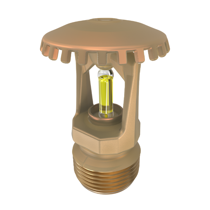 Viking® VK200, Model M, 8.0K, Standard, Upright, SR, 3/4" NPT, Wax Coated Brass, 175 Degree 18263CD Fire Sprinkler Head