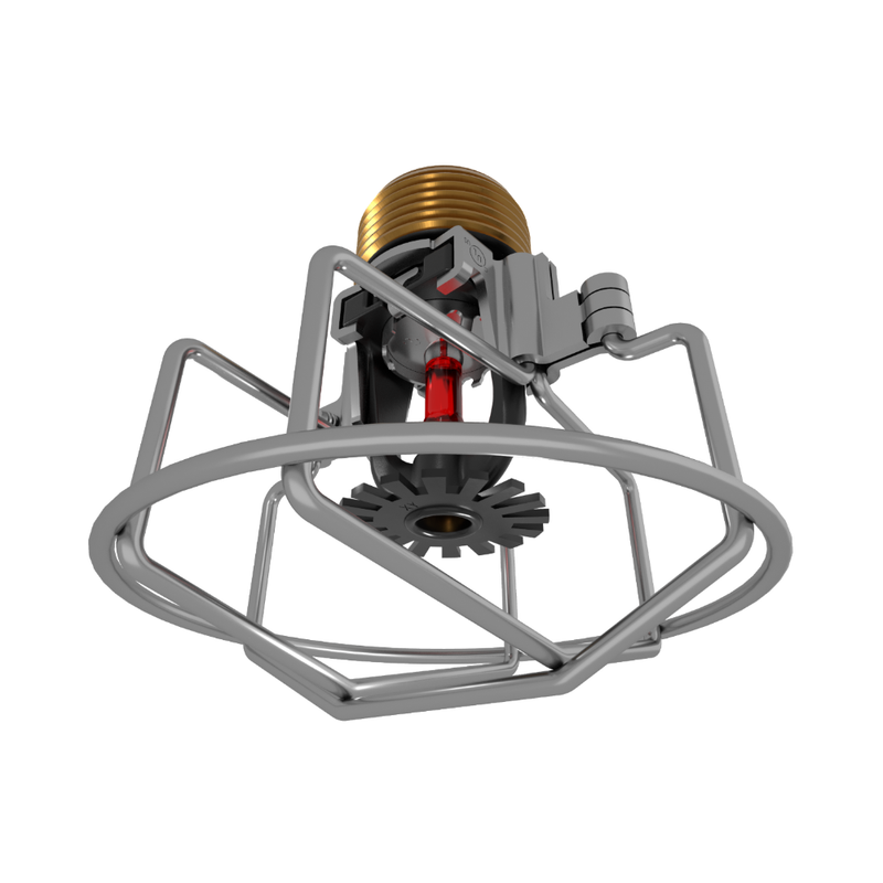 Viking® VK2021, XT1, Intermediate Level/In-Rack, Preassembled w/ Guard, 8.0K, Pendent, SR, 3/4" NPT, Black, 155 Degree 23876MB/BG Fire Sprinkler Head