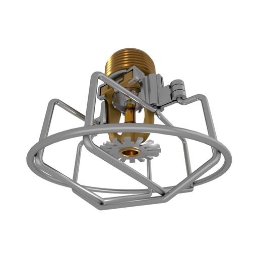 Viking® VK2021, XT1, Intermediate Level/In-Rack, Preassembled w/ Guard, 8.0K, Pendent, SR, 3/4" NPT, Brass, 135 Degree 23876AAG Fire Sprinkler Head