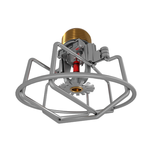 Viking® VK2021, XT1, Intermediate Level/In-Rack, Preassembled w/ Guard, 8.0K, Pendent, SR, 3/4" NPT, Chrome, 155 Degree 23876FBG Fire Sprinkler Head