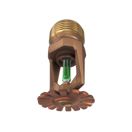 Viking® VK202, Model M, 8.0K, Standard, Pendent, SR, 3/4" NPT, Wax Coated Brass, 200 Degree, 18264CE Fire Sprinkler Head