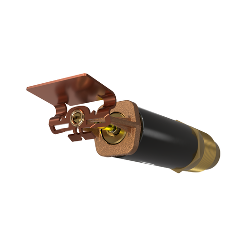 Viking® VK2503, Standard, Dry Sprinkler, 8.0K, Horizontal Sidewall, SR, 1” NPT, Plain Barrel, Brass, 175 Degree, 12” Length, 21493UAD12 Fire Sprinkler Head