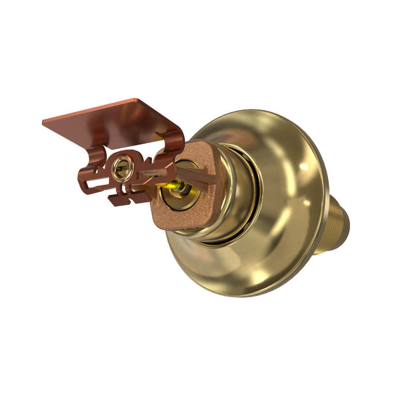 Viking® VK2523, Standard, Dry Sprinkler, 8.0K, Horizontal Sidewall, SR, 1” NPT, Standard Adjustable, Brass, 175 Degree, 12” Length, 21487UAD12 Fire Sprinkler Head - WeSupplyIt.com