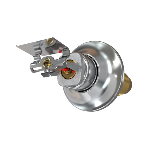Viking® VK2523, Standard, Dry Sprinkler, 8.0K, Horizontal Sidewall, SR, 1” NPT, Standard Adjustable, Chrome, 155 Degree, 18” Length, 21487UFB18 Fire Sprinkler Head