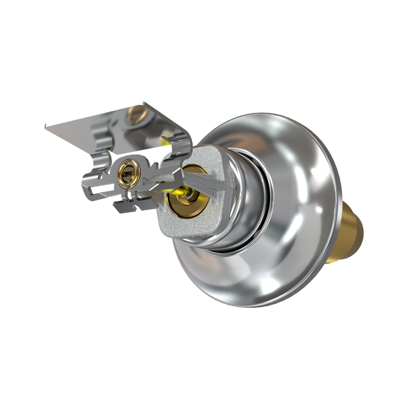 Viking® VK2523, Standard, Dry Sprinkler, 8.0K, Horizontal Sidewall, SR, 1” NPT, Standard Adjustable, Chrome, 175 Degree, 12” Length, 21487UFD12 Fire Sprinkler Head - WeSupplyIt.com