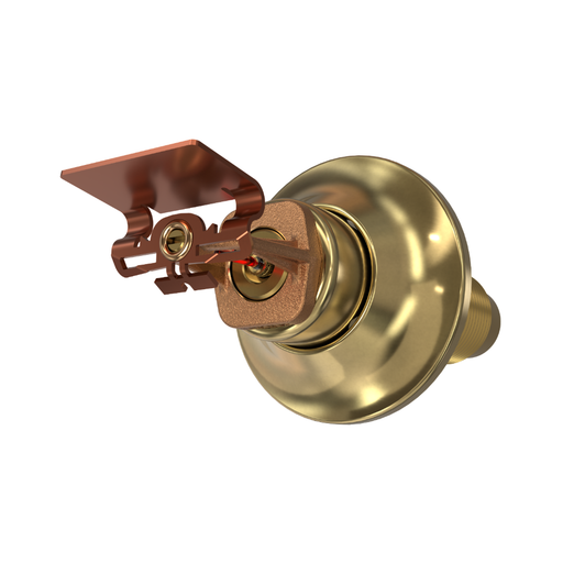 Viking® VK2773, Standard, Dry Sprinkler, 8.0K, Standard Adjustable, Horizontal Sidewall, QR, 1” NPT, Brass, 155 Degree, 12” Length, 21489UAB12 Fire Sprinkler Head