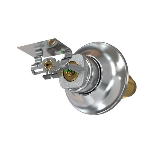 Viking® VK2773, Standard, Dry Sprinkler, 8.0K, Standard Adjustable, Horizontal Sidewall, QR, 1” NPT, Chrome, 200 Degree, 24” Length, 21489UFE24 Fire Sprinkler Head