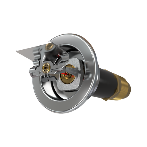 Viking® VK2793, Standard, Dry Sprinkler, 8.0K, Recessed Adjustable, Horizontal Sidewall, QR, 1” NPT, Chrome, 155 Degree, 6” Length, 21483UFB06 Fire Sprinkler Head